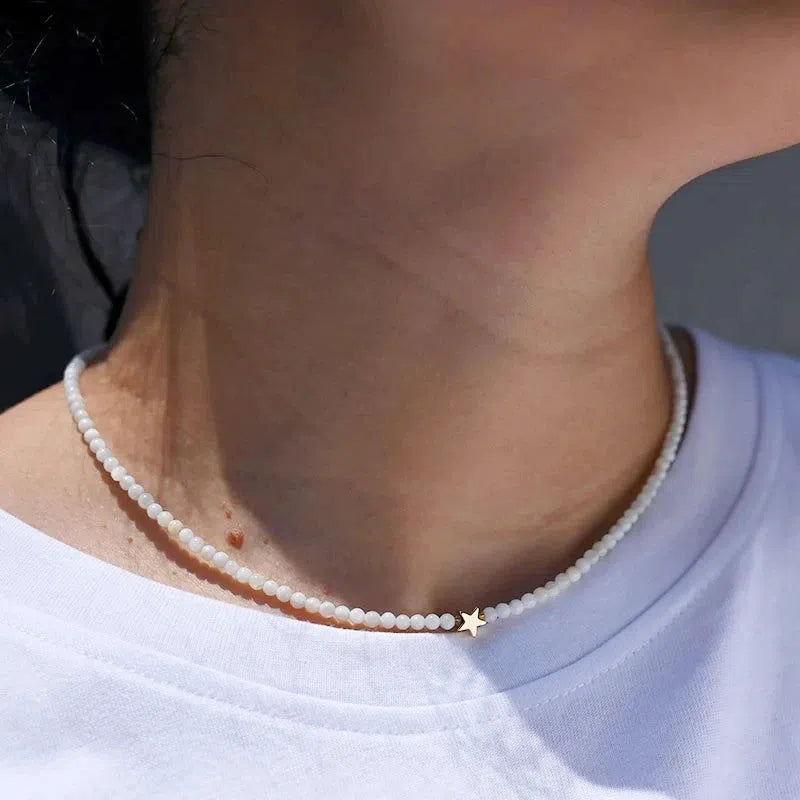 Choker z perełkami Gina-Naszyjnik-Bijoume.pl