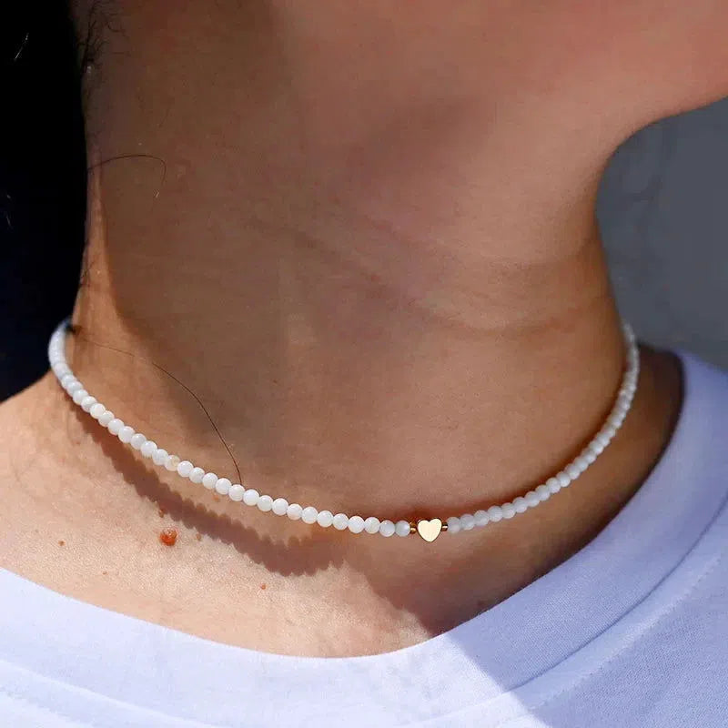 Choker z perełkami Gina-Naszyjnik-Bijoume.pl
