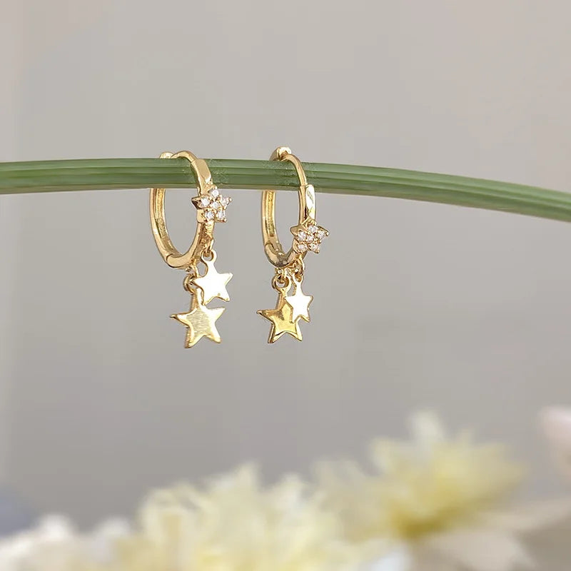 Kolczyki Stars-Kolczyki-Bijoume.pl-Złoty-Bijoume.pl
