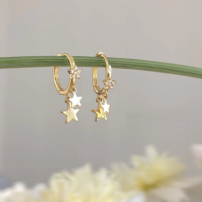 Kolczyki Stars-Kolczyki-Bijoume.pl-Złoty-Bijoume.pl